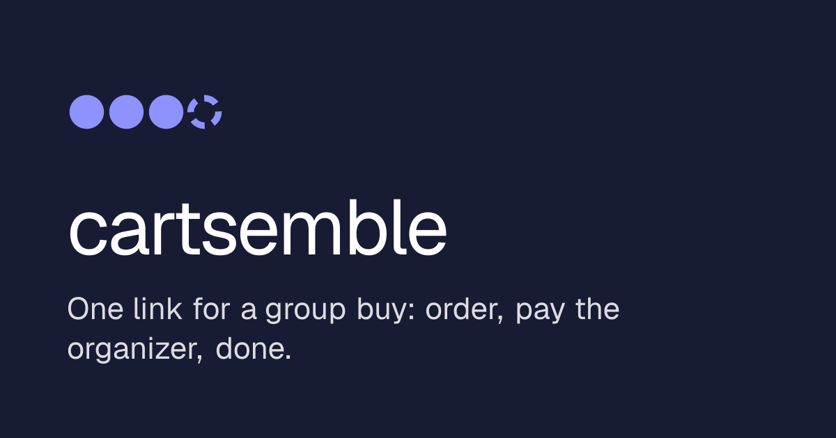 Cartsemble: group buys from one link